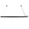 GloboStar® OFFICE 61024-P Γραμμικό Κρεμαστό Φωτιστικό Linear LED 18W 2200lm 120° AC 220-240V Μ120 x Π2 x Υ4cm Φυσικό Λευκό 4500K - Μαύρο - 3 Years Warranty