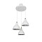 GLOBOSTAR® RADE 203-0128 Μοντέρνο Κρεμαστό Φωτιστικό Οροφής με Ντουί 3 x E27 AC 220-240V IP20 - Λευκό & Χρυσό - Μ40 x Π40 x Υ40cm