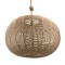 GLOBOSTAR® MANDALA 00732 Boho Κρεμαστό Φωτιστικό Οροφής με Ντουί 1 x E27 AC 220-240V IP20 - Μπεζ - Μ80 x Π80 x Υ60cm