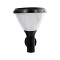 GLOBOSTAR® NATURE 90526 Φωτιστικό Κολωνάκι Κήπου LED 10W 330lm 120° με Ενσωματωμένο Φωτοβολταϊκό Panel 6V 2W & Επαναφορτιζόμενη Μπαταρία Li-ion 3.2V 1800mAh με Αισθητήρα Ημέρας-Νύχτας Αδιάβροχο IP65 Ψυχρό Λευκό 6000K - Γκρι Ανθρακί - Μ26 x Π29 x Υ36cm - 2