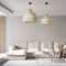 GLOBOSTAR® SANTACRUZ 01951 Boho Κρεμαστό Φωτιστικό Οροφής με Ντουί 1 x E27 AC 220-240V IP20 - Μπεζ & Καφέ - Μ60 x Π60 x Υ60cm