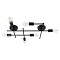 GLOBOSTAR® PIPING 00664-1 Vintage Φωτιστικό Οροφής με Ντουί 6 x E27 AC 220-240V IP20 - Μαύρο - Μ66 x Π9.5 x Υ49cm