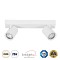 GLOBOSTAR® LEONARDO 60347 Μοντέρνο Φωτιστικό Οροφής LED 20W 2400lm 60° AC 220-240V IP20 Φυσικό Λευκό 4500K - Bridgelux COB - Λευκό - Μ32 x Π7 x Υ11.8cm - 5 Χρόνια Εγγύηση