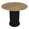 Τραπέζι Bohema Megapap χρώμα μαύρο - sepet oak Ø90x77,7εκ.