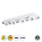GLOBOSTAR® NESPO 61215 Μοντέρνο Φωτιστικό Οροφής LED 48W 5376lm 360° & 45° AC 220-240V IP20 Ρυθμιζόμενο Λευκό CCT με On/Off 2700K/4500K/6000K - Lumileds SMD Chip - Λευκό Ματ - Μ80 x Π13 x Υ6.5cm - 3 Χρόνια Εγγύηση