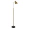 GloboStar® VERSA 00832 Μοντέρνο Επιδαπέδιο Φωτιστικό Μονόφωτο 1 x E27 IP20 Χρυσό & Ασημί Μέταλλο με Μαύρο Μάρμαρο - Μ15 x Π15 x Υ155cm