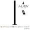 GloboStar® ALIEN-DIVA-BLACK-50-5 ALIEN Design DIVA Μοντέρνο Minimal Nordic Μεταλλικό Φωτιστικό Επιτραπέζιο - Πορτατίφ - Λαμπατέρ Μαύρο LED 8W 800lm με Ασύρματο Χειριστήριο RF & Dimmer IP20 Πράσινο Μ3 x Π1.6 x Υ50cm