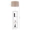 GloboStar® WOODO 204-0052 Μοντέρνο Eπιδαπέδιο Φωτιστικό Μονόφωτο 1 x E27 IP20 Λευκό Ξύλο με Μπεζ Ύφασμα - Μ38 x Π38 x Υ150cm