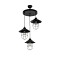 GLOBOSTAR® CAGE 203-0097 Vintage Κρεμαστό Φωτιστικό Οροφής με Ντουί 3 x E27 AC 220-240V IP20 - Μαύρο - Μ45 x Π45 x Υ45cm