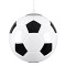 GLOBOSTAR® FOOTBALL 00647 Παιδικό Κρεμαστό Φωτιστικό Οροφής με Ντουί 1 x E27 AC 220-240V IP20 - Λευκό & Μαύρο - Μ25 x Π25 x Υ25cm