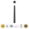 kelvo® CANAL 60376 Μοντέρνο Κρεμαστό Φωτιστικό Οροφής LED 7W 700lm 36° AC 220-240V IP20 Θερμό Λευκό 2700K - Bridgelux COB Chip & TÜV SÜD Driver - Μαύρο Ματ - Μ4 x Π4 x Υ60cm - 5 Χρόνια Εγγύηση