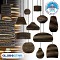 GLOBOSTAR® SANTORINI 01293 Boho Κρεμαστό Φωτιστικό Οροφής με Ντουί 1 x E27 AC 220-240V IP20 - Καφέ - Μ30 x Π30 x Y20cm