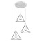 GLOBOSTAR® TRIANGLE 00617 Μοντέρνο Κρεμαστό Φωτιστικό Οροφής με Ντουί 3 x E27 AC 220-240V IP20 - Λευκό - Μ49 x Π49 x Y130cm