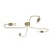 GLOBOSTAR® MOORNA 201-0065 Vintage Φωτιστικό Οροφής με Ντουί 4 x E27 AC 220-240V IP20 - Χρυσό - Μ97 x Π97 x Υ7cm