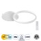 GLOBOSTAR® VENOM 61118 Μοντέρνο Φωτιστικό Οροφής LED 45W 5445lm 360° AC 220-240V IP20 Ρυθμιζόμενο Λευκό CCT με Χειριστήριο από 2700K έως 6000K Dimmable - Lumileds SMD Chip - Λευκό Ματ - Μ60 x Π40 x Υ7.5cm - 3 Χρόνια Εγγύηση