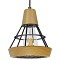 GLOBOSTAR® AKRON 10001133 Μοντέρνο Κρεμαστό Φωτιστικό Οροφής με Ντουί 1 x E27 AC 220-240V IP20 - Μπεζ & Μαύρο - Μ19 x Π19 x Υ22cm