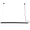 GloboStar® OFFICE 61025-P Γραμμικό Κρεμαστό Φωτιστικό Linear LED 18W 2170lm 120° AC 220-240V Μ120 x Π2 x Υ4cm Θερμό Λευκό 2700K - Μαύρο - 3 Years Warranty