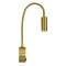 GLOBOSTAR® GOOSE 61692 Μοντέρνο Φωτιστικό Τοίχου - Απλίκα Ξενοδοχείου Reading Light LED 3W 300lm 36° AC 220-240V IP20 Θερμό Λευκό 2700K - CREE XPE Chip & TÜV SÜD Driver - Χρυσό Βούρτσας - Μ6.5 x Π15 xΥ24.5cm - 3 Χρόνια Εγγύηση