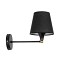 GLOBOSTAR® BLAKI 201-0115 Μοντέρνο Φωτιστικό Τοίχου - Απλίκα με Ντουί 1 x E27 AC 220-240V IP20 - Μαύρο - Μ40 x Π15 x Υ20cm