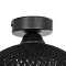 GLOBOSTAR® CORDE 203-0271 Μοντέρνο Φωτιστικό Οροφής με Ντουί 1 x E27 AC 220-240V IP20 - Μαύρο - Μ25 x Π25 x Υ26cm