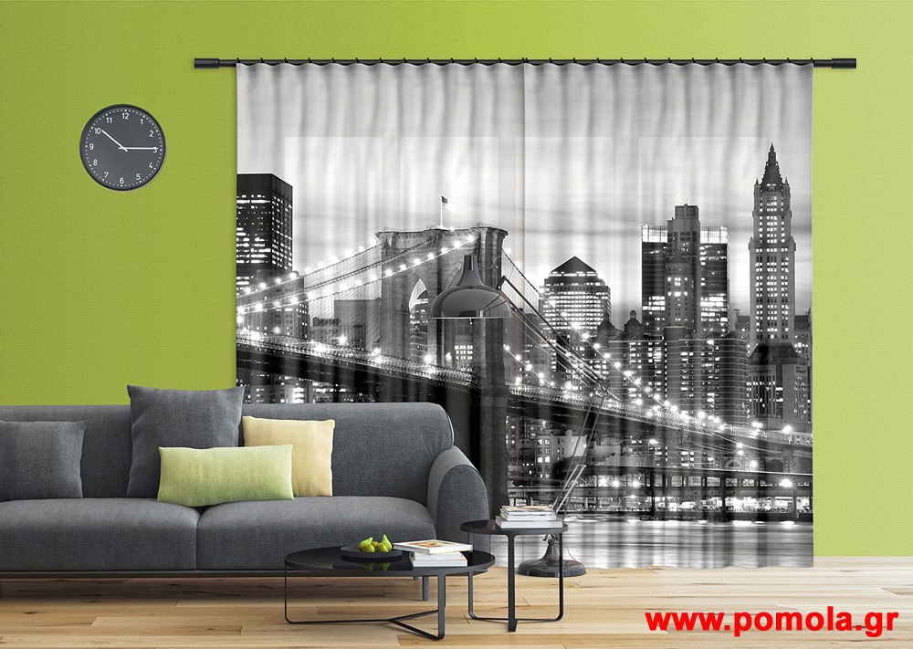 005 Δειγμα Κουρτινας με Εκτυπωση