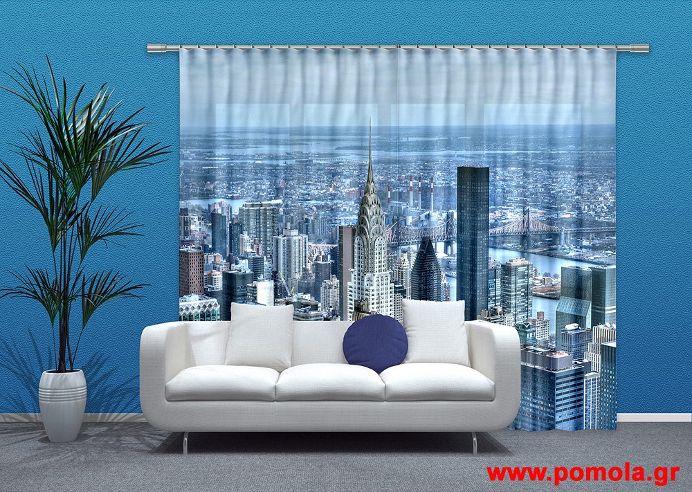 008 Δειγμα Κουρτινας με Εκτυπωση