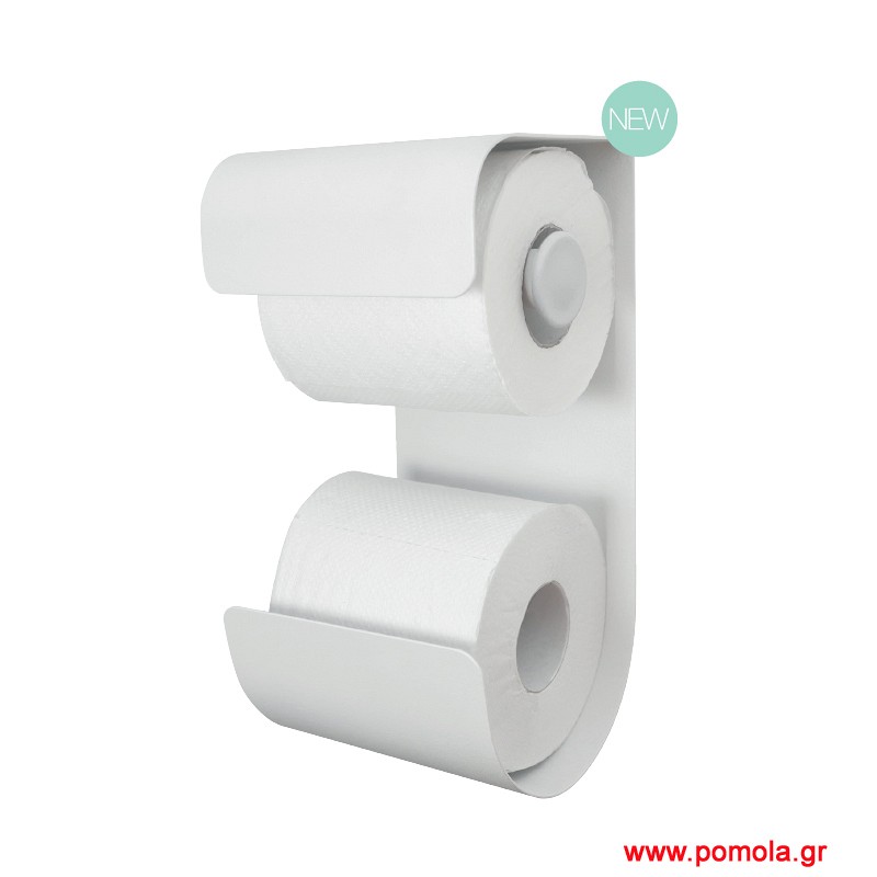 014 Χαρτοθήκη λευκή 2 θέσεων