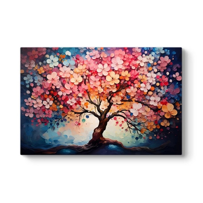 Πίνακας σε καμβά \"Pink Tree\" Megapap ψηφιακής εκτύπωσης 100x70x3εκ.
