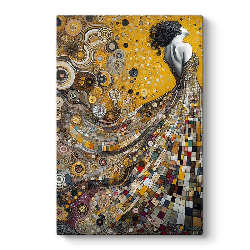 Πίνακας σε καμβά \"Elegant Woman\" Megapap ψηφιακής εκτύπωσης 50x75x3εκ.
