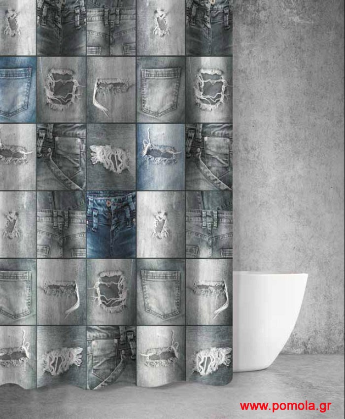 705 Κουρτίνα μπάνιου με εκτύπωση