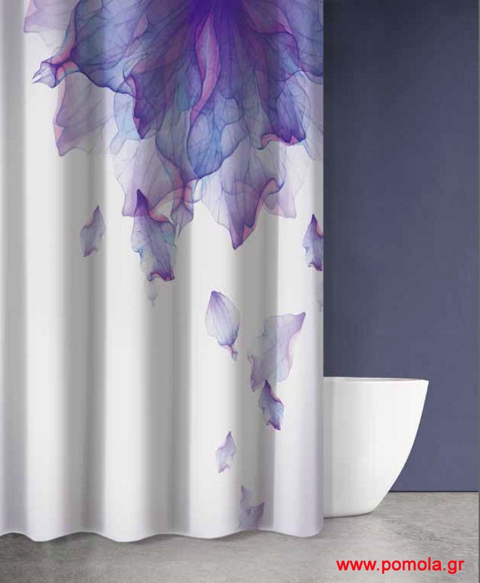 726 Κουρτίνα μπάνιου με εκτύπωση