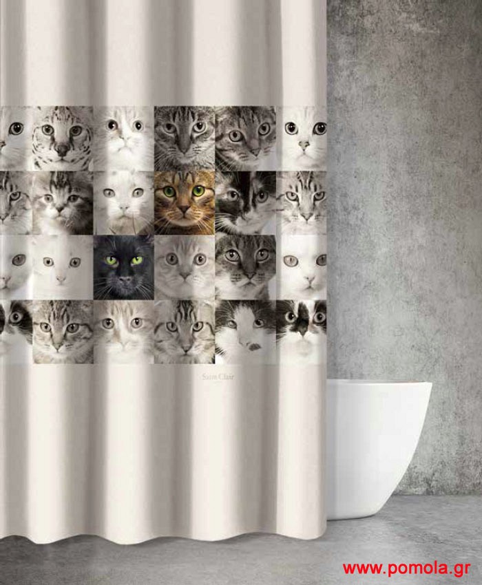731 Κουρτίνα μπάνιου με εκτύπωση
