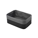 ESTIA ΚΑΛΑΘΙ ΟΡΓΑΝΩΣΗΣ BAMBOO ESSENTIALS 30x25cm ME ΕΠΕΝΔΥΣΗ ΜΑΥΡΟ