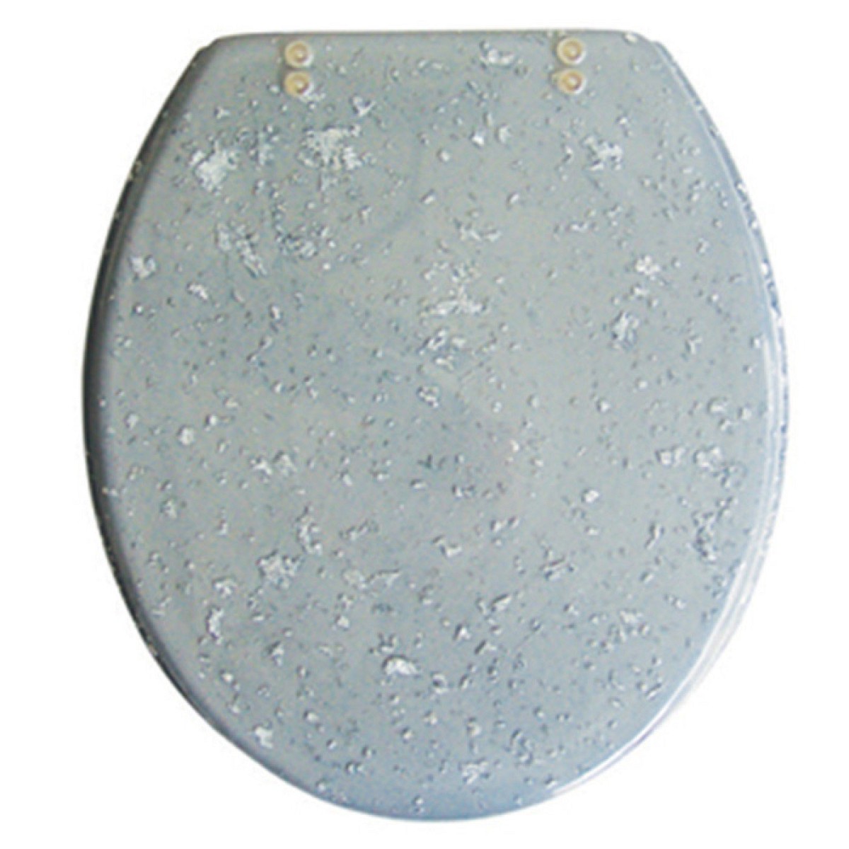 Κάλυμμα λεκάνης Polyresin 36x43 cm ασημί με πιτσιλιά