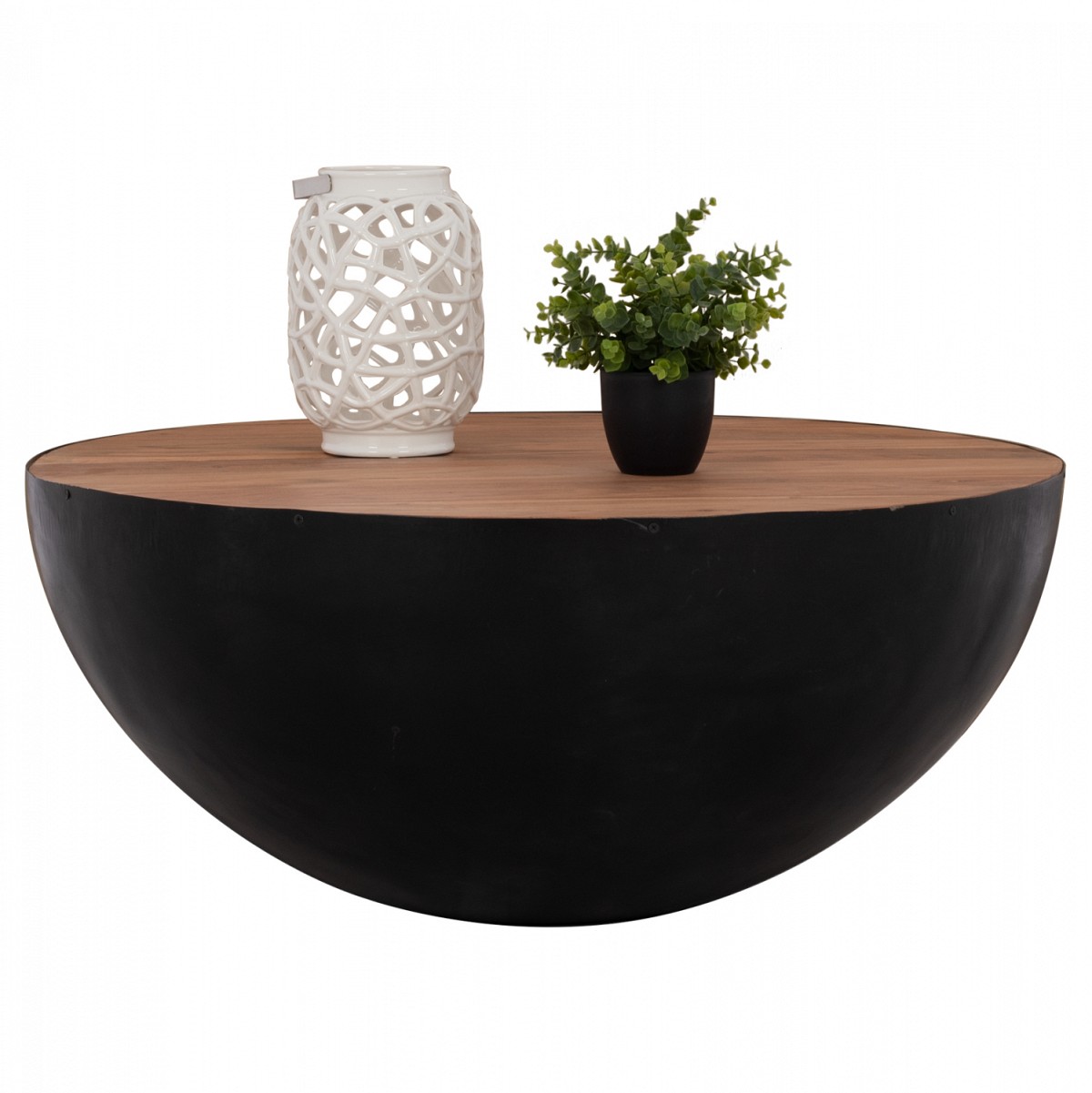 ΔΙΑΚΟΣΜΗΤΙΚΟ ΤΡΑΠΕΖΙ ΣΑΛΟΝΙΟΥ BOWL Φ90X40Yεκ. RUSTY ΜΕ ΞΥΛΟ ΑΚΑΚΙΑΣ HM8717.02