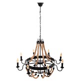 ΦΩΤΙΣΤΙΚΟ ΟΡΟΦΗΣ ΚΡΕΜΑΣΤΟ HM4178 8-ΦΩΤΟ ΣΧΟΙΝΙ ΚΑΙ ΜΑΥΡΟ ΜΕΤΑΛΛΟ 84x84x121Υεκ.