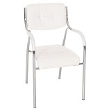 ΚΑΡΕΚΛΑ ΓΡΑΦΕΙΟΥ ΕΠΙΣΚΕΠΤΟΥ OBERON HM1018.02 ΑΣΠΡΟ PU 51x52x88Yεκ.