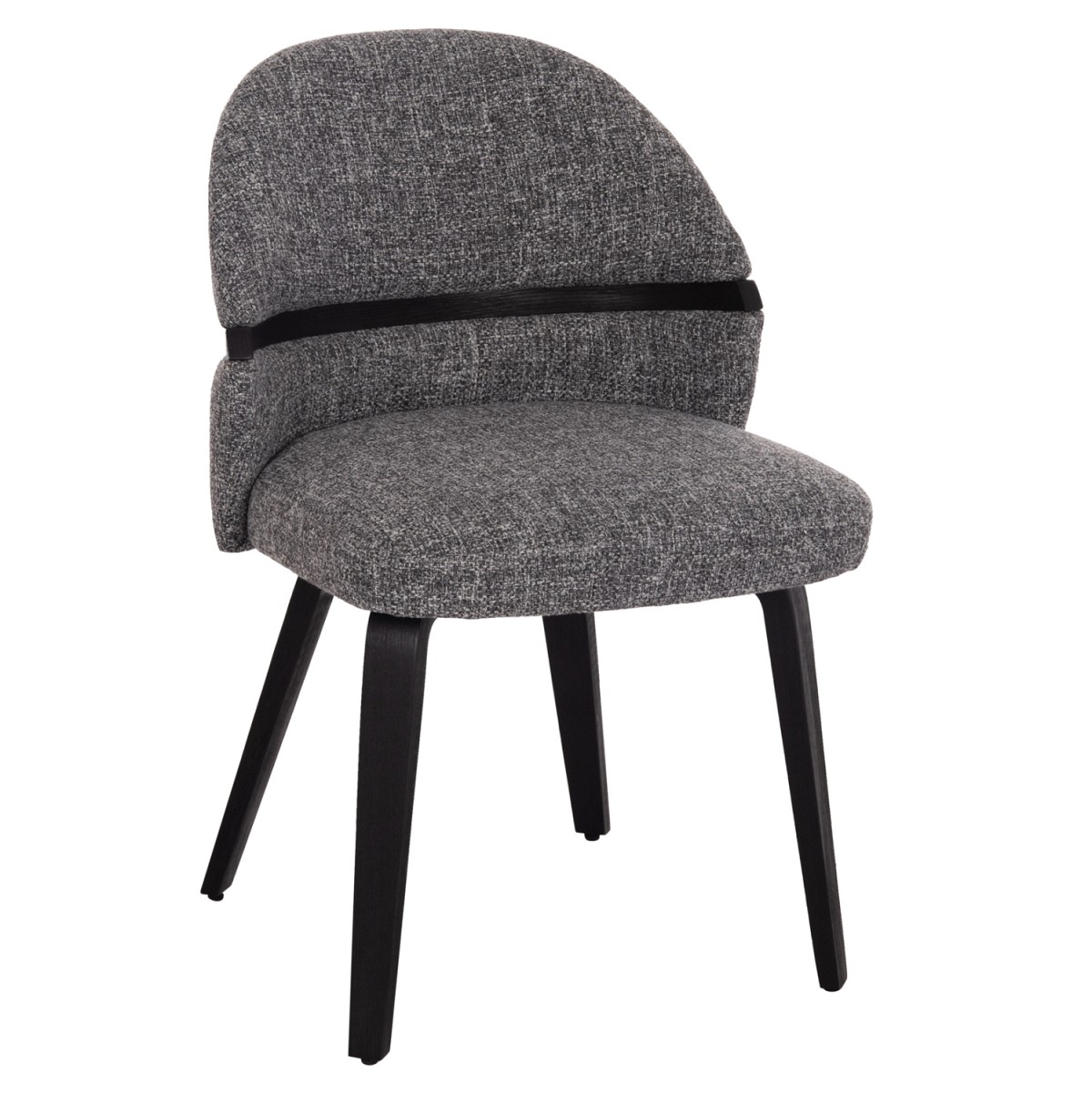 ΚΑΡΕΚΛΑ ΤΡΑΠΕΖΑΡΙΑΣ DEKKER HM18249.02 PLYWOOD ΜΑΥΡΟ--ΥΦΑΣΜΑ ΓΚΡΙ 50x60x80Υεκ.