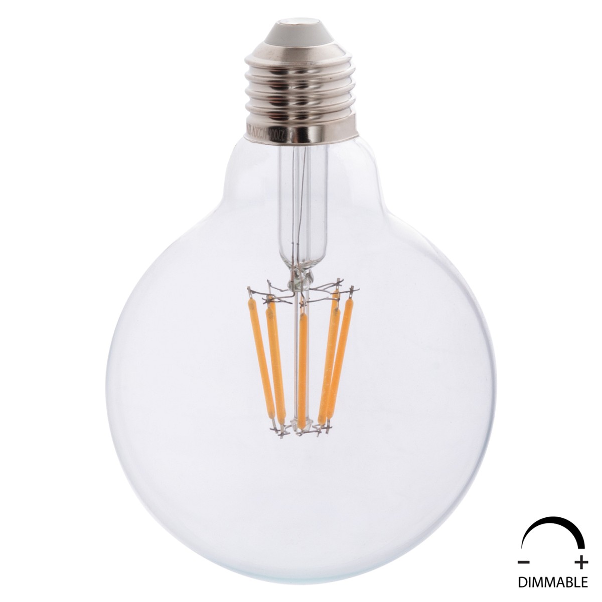 ΛΑΜΠΤΗΡΑΣ GLOBO LED FILAMENT 8W E27 2700K ΧΡΥΣΟ DIMMABLE HM4050.02