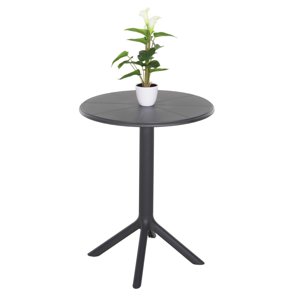 ΤΡΑΠΕΖΙ ΠΟΛΥΠΡΟΠΥΛΕΝΙΟΥ ΣΤΡΟΓΓΥΛΟ TERRIN HM6124.15 OLIVE GREEN Φ60x75Υεκ.