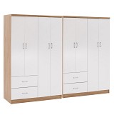 ΝΤΟΥΛΑΠΑ 8ΦΥΛΛΗ BRIANA HM21237.02 ΜΕΛΑΜΙΝΗ SONAMA & ΛΕΥΚΟ 241x42,5Χ180,5Υεκ.