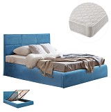 ΚΡΕΒΑΤΙ ΔΙΠΛΟ & ΣΤΡΩΜΑ BRILEY HM21272.04 ΠΕΤΡΟΛ ΒΕΛΟΥΔΟ ΜΕ ΑΠΟΘ.ΧΩΡΟ--ΓΙΑ 160x200εκ