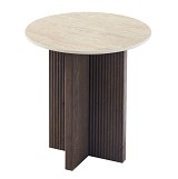 ΤΡΑΠΕΖΙ ΒΟΗΘΗΤΙΚΟ SKY HM18330 ΚΕΡΑΜΙΚΟ TOP ΟΨΗ ΤΡΑΒΕΡΤΙΝΑΣ-MDF ΒΑΣΗ ΚΑΦΕ Φ45x50Υεκ.