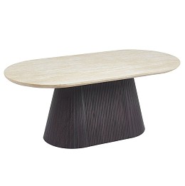 ΤΡΑΠΕΖΙ ΣΑΛΟΝΙΟΥ ΟΒΑΛ CATER HM18321 ΚΕΡΑΜΙΚΟ TOP ΟΨΗ ΤΡΑΒΕΡΤΙΝΑΣ-MDF ΒΑΣΗ 124x63x39Υεκ