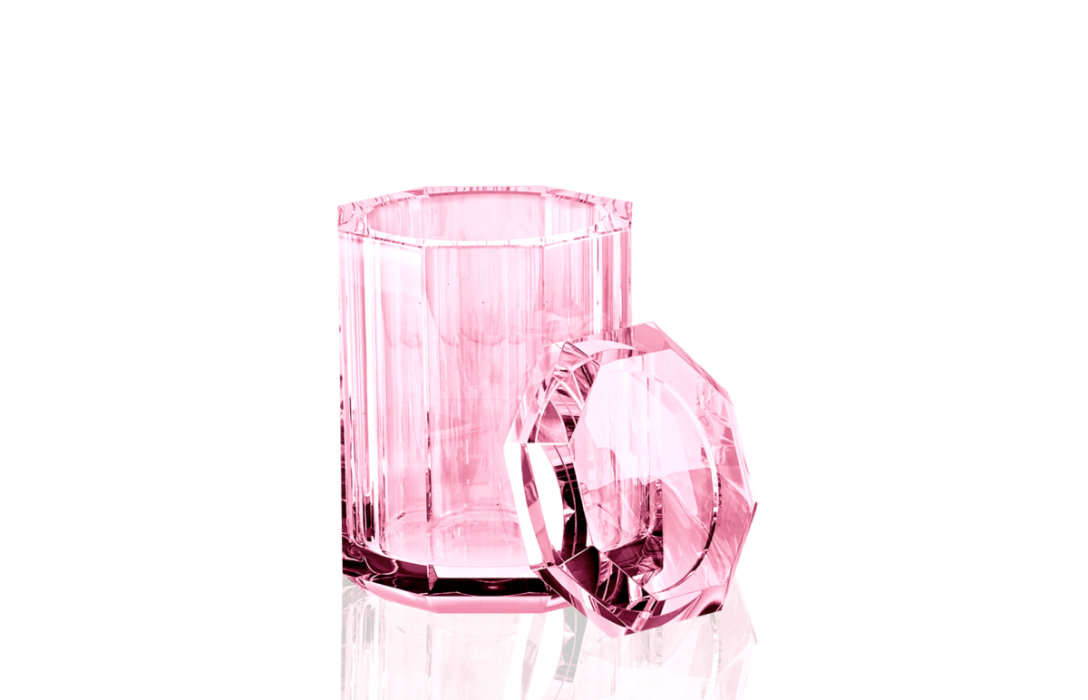KR BMD      KRISTALL Multi-purpose box with lid Pink