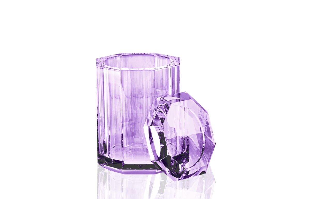 KR BMD      KRISTALL Multi-purpose box with lid Violet