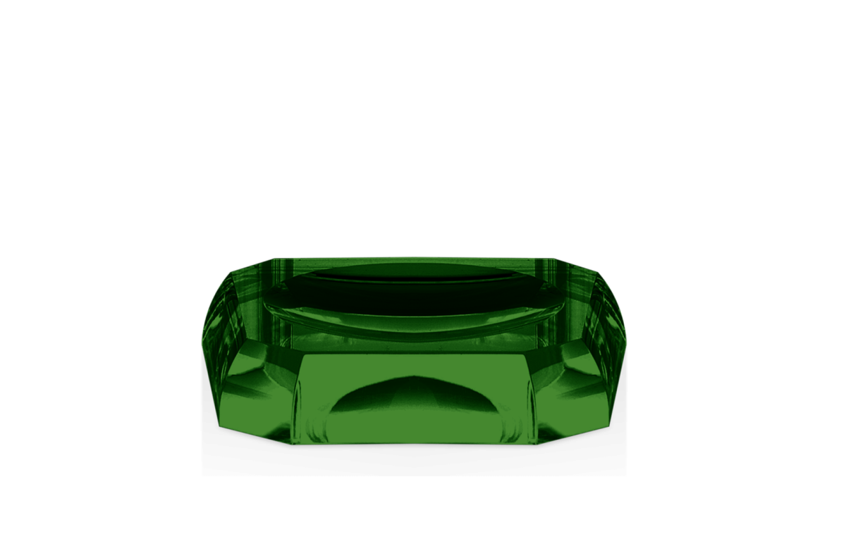 KR STS    KRISTALL Soap dish - English green