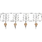 Roline 417 Κρεμάστρα από Μέταλλο Λευκή Πατίνα 410x158mm