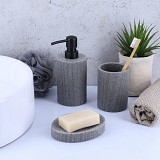Σετ 3 τεμάχια ντισπένσερ - θήκη οδοντόβουρτσας - σαπουνοθήκη polyresin