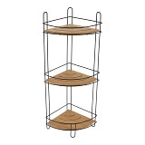 Ραφιέρα γωνιακή με 3 ράφια bamboo.